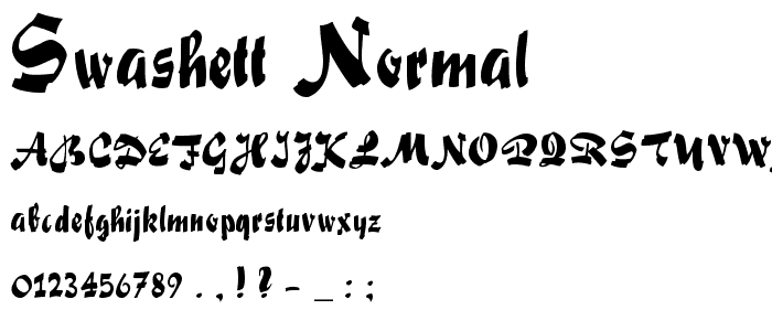 Swashett Normal font
